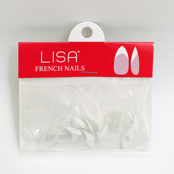 Lisa Almond French Nails 24pcs